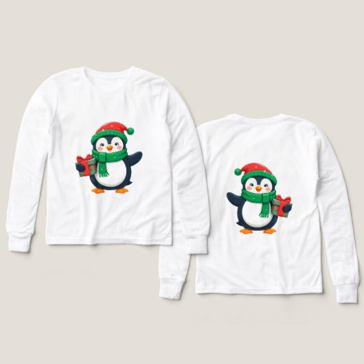 クリスマスのペンギン (デザイン 正面&背面)