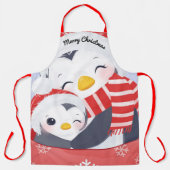 クリスマスのペンギン エプロン (正面)
