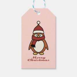 クリスマスのペンギン ギフトタグ