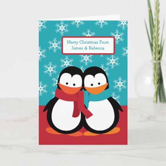 クリスマスのペンギン シーズンカード (正面)