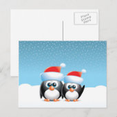 クリスマスのペンギン シーズンポストカード (正面/裏面)
