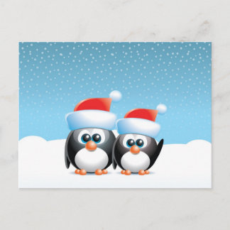 クリスマスのペンギン シーズンポストカード
