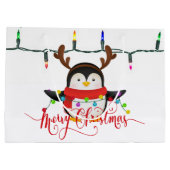 クリスマスのペンギン ラージペーパーバッグ (裏面)