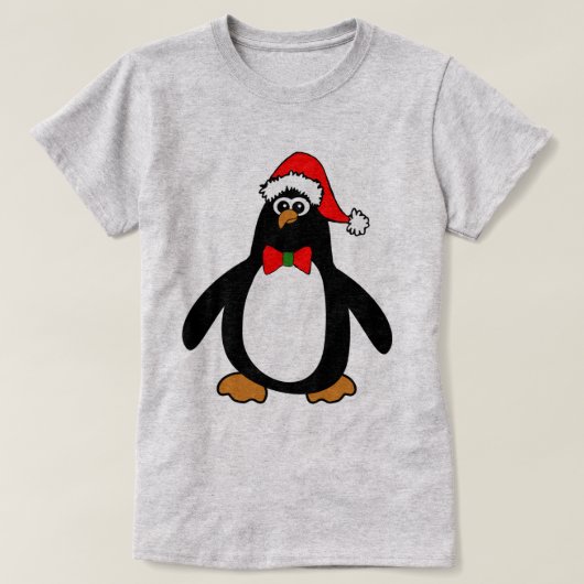クリスマスのペンギン Tシャツ (デザイン正面)