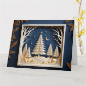 クリスマスのペーパークラフト用カード カード (黄色い花)