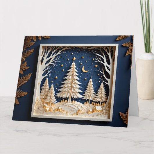 クリスマスのペーパークラフト用カード カード (正面)