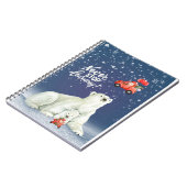 クリスマスのホッキョクグマとフェスティバル格言 ノートブック (左側)