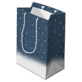 クリスマスのホッキョクグマと星 ミディアムペーパーバッグ (裏面アングル)