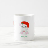 クリスマスのホッキョクグマ コーヒーマグカップ (中央)