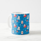 クリスマスのホッキョクグマ コーヒーマグカップ (正面左)