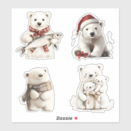 クリスマスのホッキョクグマ シール