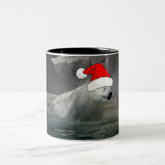 クリスマスのホッキョクグマ ツートーンマグカップ (中央)