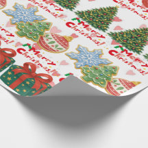 クリスマスのホットココア ギフト包装紙