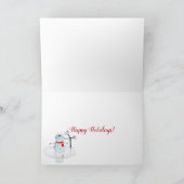 クリスマスのホットチョコレートと幸せな顔 カード (内部)