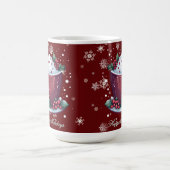 クリスマスのホットチョコレートカップ 赤いコーヒーマグ コーヒーマグカップ (中央)