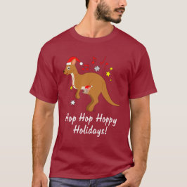 クリスマスのホップの豊富な休日のカンガルーのお母さんそしてJoey Tシャツ