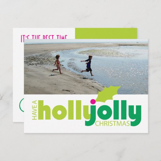 クリスマスのホリすてきー写真はがき シーズンポストカード (正面/裏面)