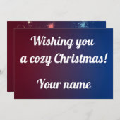 クリスマスのホリデーグリーティング シーズンカード (正面/裏面)