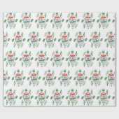 クリスマスのホリデー オーナメント ラッピングペーパー (フラット)