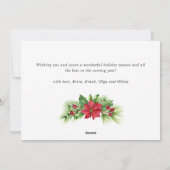 クリスマスのホリーベリーを使ったグリーティング写真 シーズンカード (裏面)