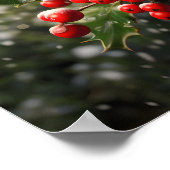 クリスマスのホリ素晴らしー写真 ポスター (角)