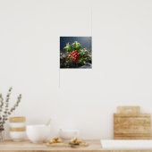 クリスマスのホリ素晴らしー写真 ポスター (キッチン)