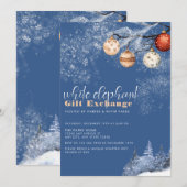 クリスマスのホワイトエレファントギフト交換 招待状 (正面/裏面)