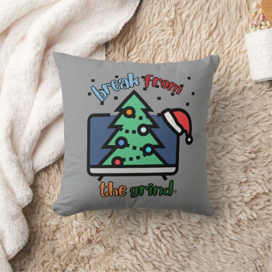 クリスマスのホームビデオの枕 クッション (ブランケット)