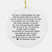 クリスマスのホーム | おもしろい 2020年記念 セラミックオーナメント (裏面)