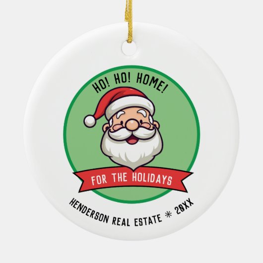 クリスマスのホーム セラミックオーナメント (裏面)