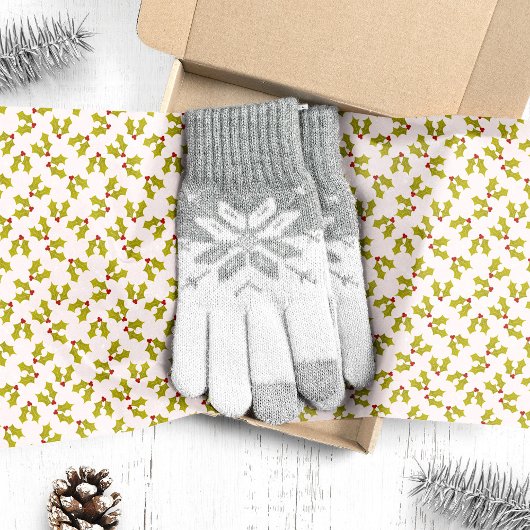 クリスマスのホーリーとバーベリー 薄葉紙