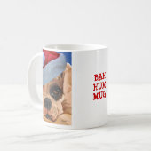 クリスマスのボクサーのBahのハム雑音のマグ コーヒーマグカップ (正面左)