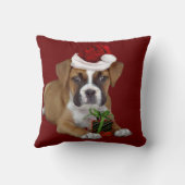 クリスマスのボクサー犬の装飾用クッション クッション (裏面)