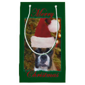 クリスマスのボクサー犬 スモールペーパーバッグ (正面)