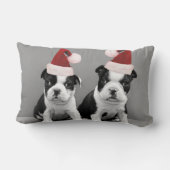 クリスマスのボストンテリア ランバークッション (裏面)