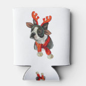 クリスマスのボストンテリア 缶クーラー (裏面)