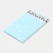 クリスマスのボールと鳥の形の歌謡カードが空の青 ポストイット (アングル)