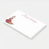 クリスマスのポインセチアの付箋 ポストイット (アングル)