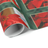 クリスマスのポインセチアの包装紙 ラッピングペーパー (ロールコーナー)