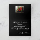 クリスマスのポインセチア カード (内部)