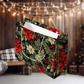 クリスマスのポインセチア ギフトバッグ