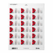 クリスマスのポインセチア、シルバー ラベル (フルシート)