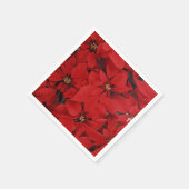 クリスマスのポインセチア スタンダードカクテルナプキン (角)