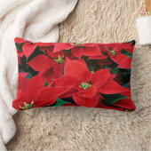 クリスマスのポインセチア: 家: 枕及び装飾用クッション ランバークッション (ブランケット)