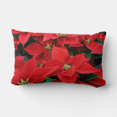 クリスマスのポインセチア: 家: 枕及び装飾用クッション ランバークッション (裏面)