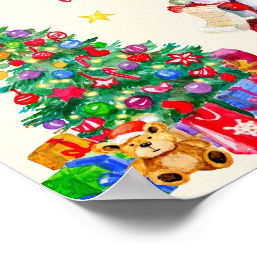 クリスマスのポスターのクリスマスのパーティーサインのクリスマスバナー ポスター (角)