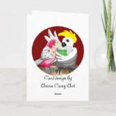 クリスマスのポッサムおめでとう!オーストラリアのクリスマスカード シーズンカード (裏面)