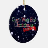 クリスマスのポッドキャストを待つことができません セラミックオーナメント (右)