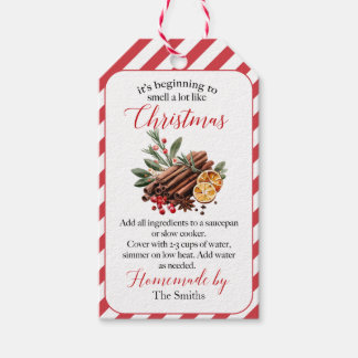 クリスマスのポプリの香りがしてきた ギフトタグ