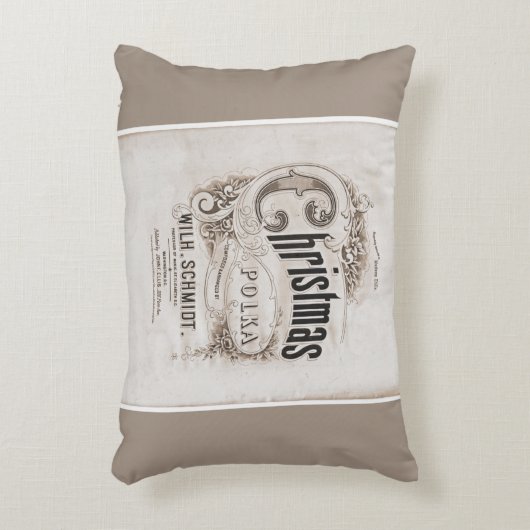 クリスマスのポルカの枕 アクセントクッション (正面(垂直))